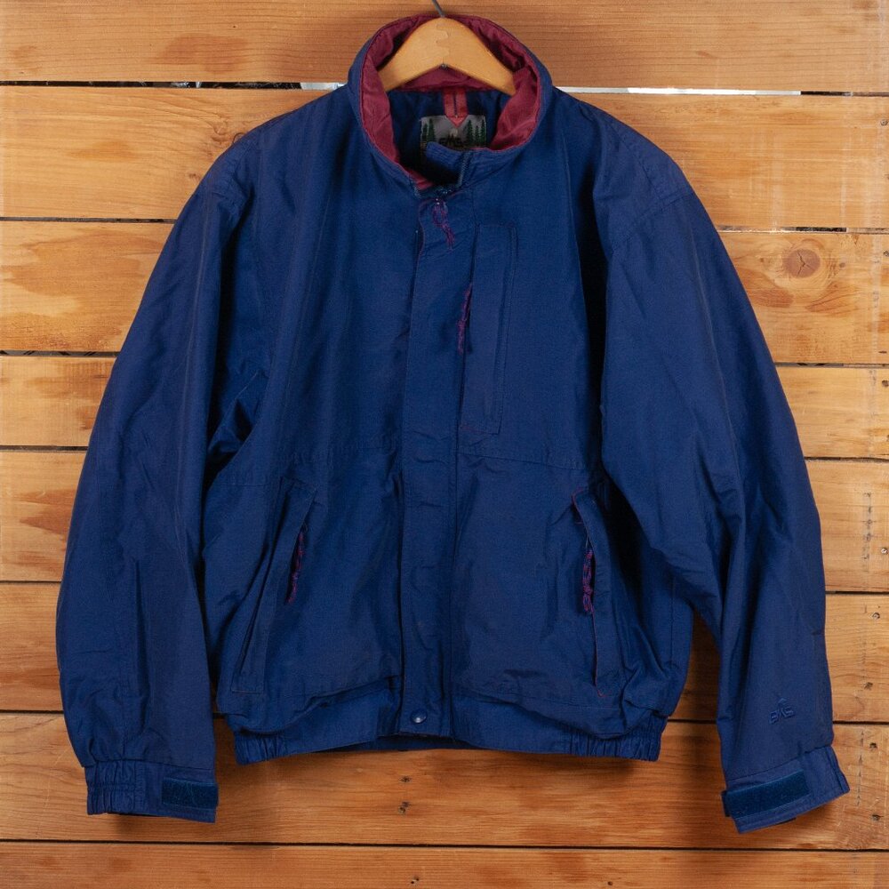 Vintage 90s EMS Gorpcore Bomber Jacket in Blue - Men's MD
